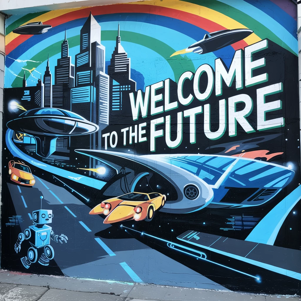 High resolution AI mural poster for wall art