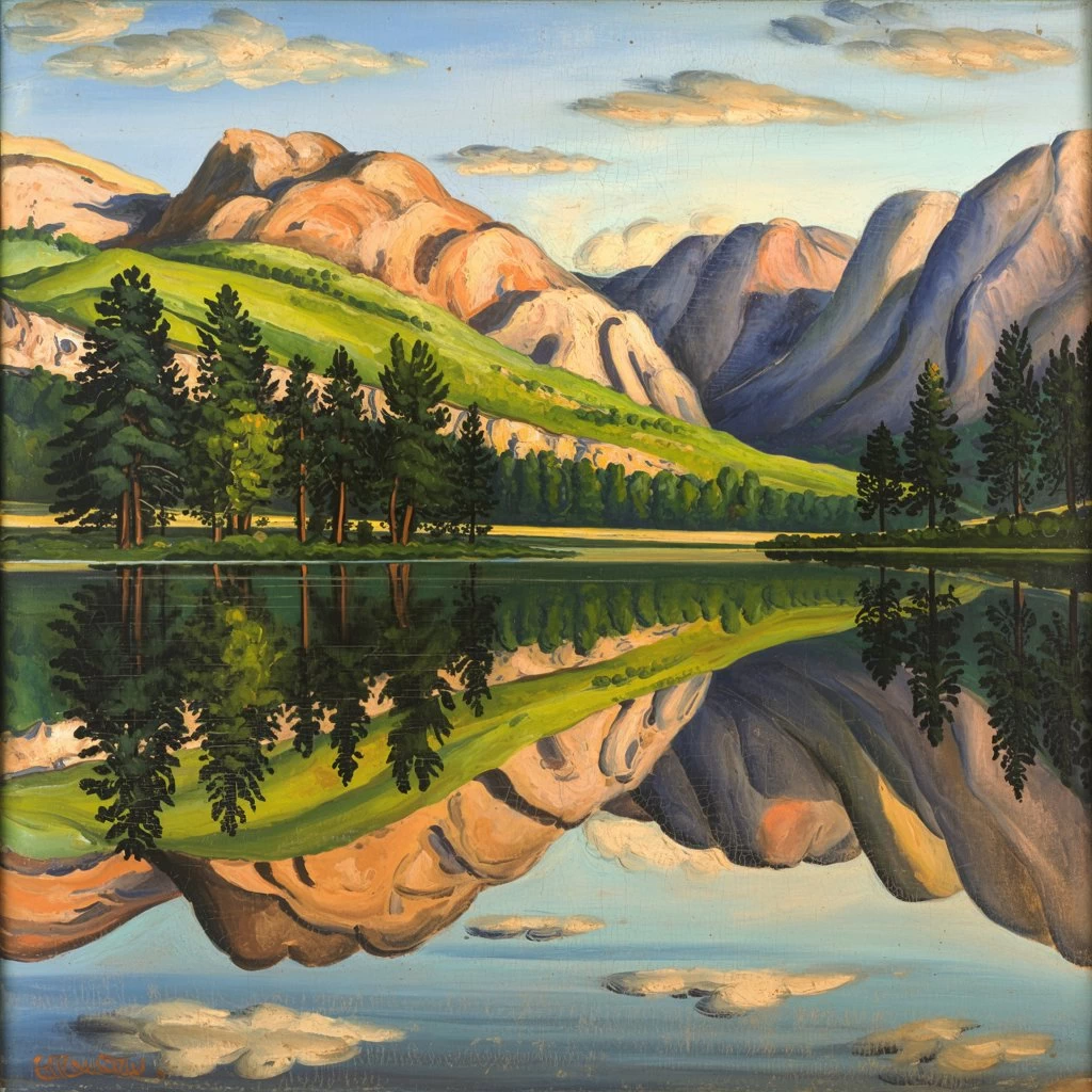 Oil painting style landscape used on a digital site