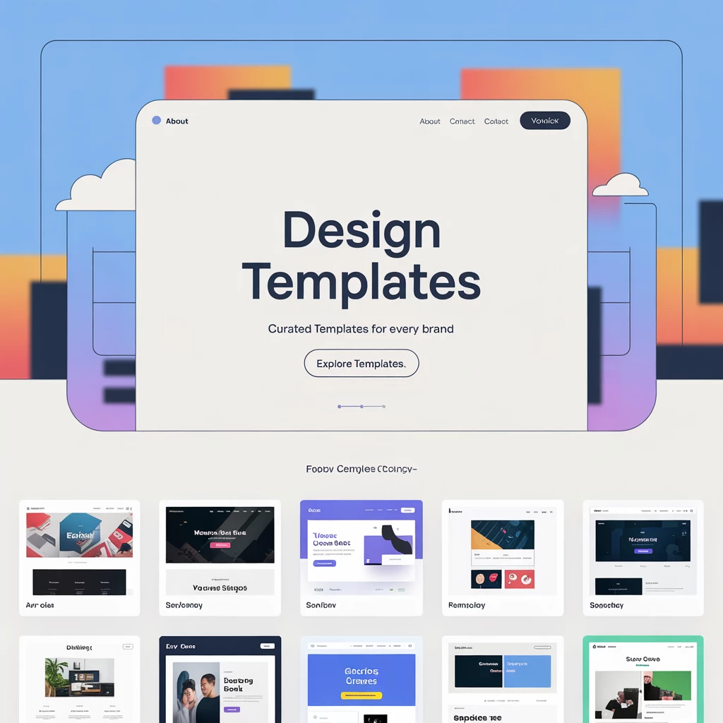 Modern layout of a creative agency website made by AI