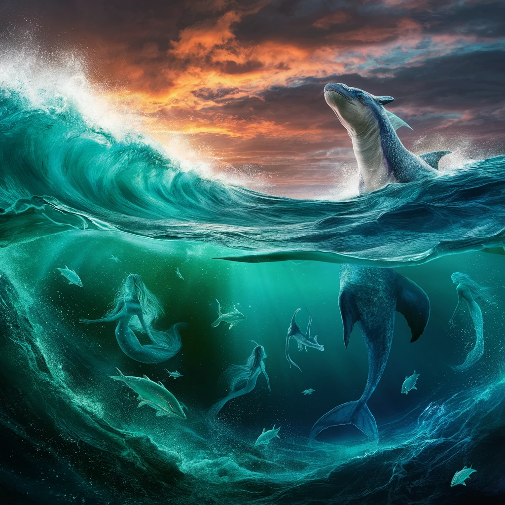 Fantasy artwork background for website page