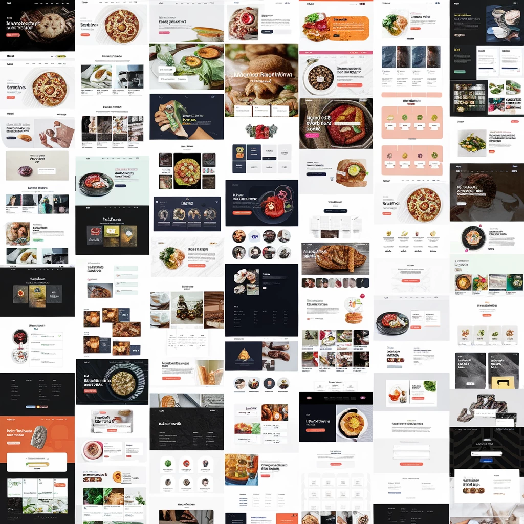 Clean modern food website design