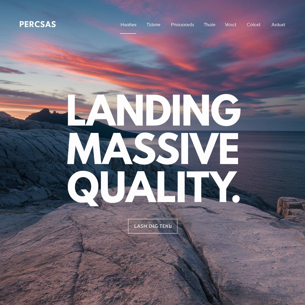 Landing page design built with AI tools