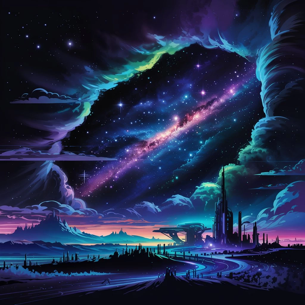 AI poster and landscape images