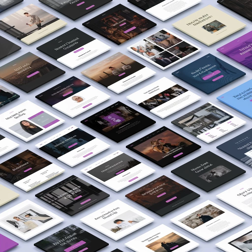 Preview of a UI UX designer portfolio template